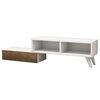 Homemania TV-Schrank Active 140x29,7x35 cm Wei&szlig; und Walnuss