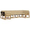 vidaXL Outdoor-Sofagarnitur mit Kissen 7 pcs Wei&szlig; und Beige