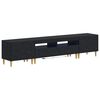 vidaXL 5-teiliges LED TV Schrank Schwarz Holzwerkstoff