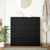 vidaXL Sideboard Schwarz Eichen-Optik 100x35x99 cm Holzwerkstoff