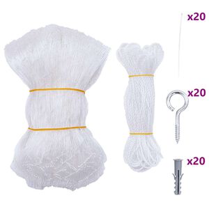 vidaXL Katzennetz Transparent 4x3 m Nylon