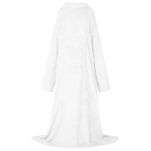 vidaXL Decken-Hoodie Weiß 210 x 150 cm Flanell