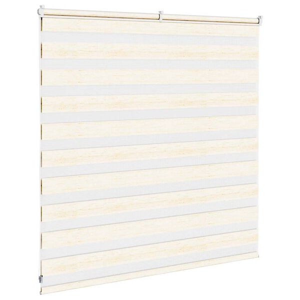 vidaXL Doppelrollo Marmorbeige 140x100cm Stoffbreite 135,9 cm Polyester