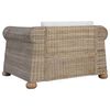 vidaXL 3-tlg. Sofagarnitur mit Kissen Natur Rattan