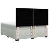 vidaXL Boxspringbett mit Matratze Hellgrau 200x200 cm Samt