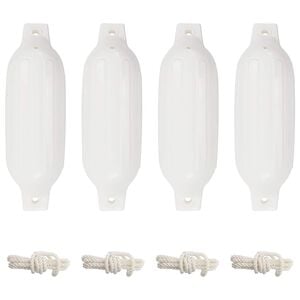 vidaXL Bootsfender 4 Stk. Wei&szlig; &Oslash; 11x40 cm PVC