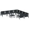 vidaXL Garten-Sofa-Set mit Kissen 9 pcs Anthrazit Stahl
