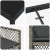 vidaXL Garten Essgruppe 9 pcs Grau Poly-Rattan