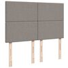 vidaXL Boxspringbett mit Matratze Taupe 140x190 cm Stoff