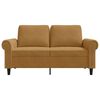 vidaXL 2-Sitzer-Sofa Braun 120 cm Samt
