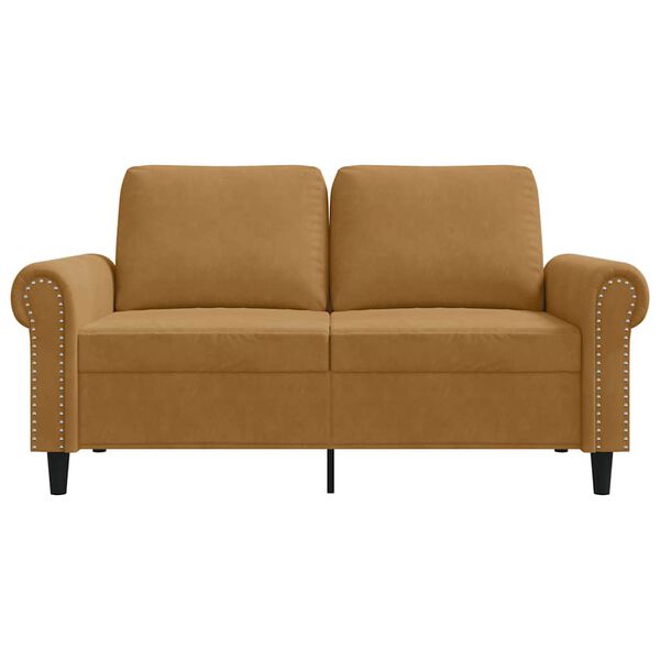 vidaXL 2-Sitzer-Sofa Braun 120 cm Samt