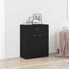 vidaXL Sideboard Schwarz 60x30x75 cm Holzwerkstoff