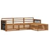 vidaXL Outdoor-Sofagarnitur Natur 249 x 162,5 x 73 cm