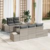 vidaXL Gartensofa-set 6 pcs Hellgrau und Dunkelgrau Poly-Rattan