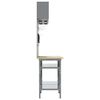 vidaXL Werkbank-Set mit Regal mit Speicher 8 pcs Grau Stahl