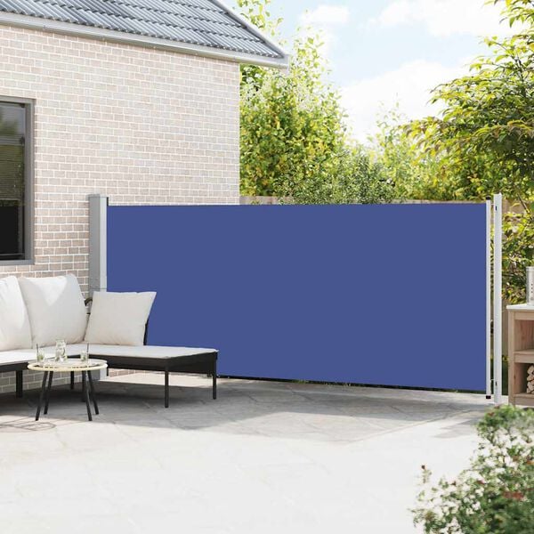 vidaXL Seitenmarkise Ausziehbar 600x160 cm Blau