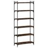 vidaXL B&uuml;cherregal 6 B&ouml;den R&auml;uchereiche 80x30x188 cm Holzwerkstoff