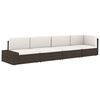 vidaXL Modulares Mittelsofa Poly Rattan Grau