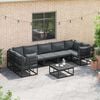 vidaXL Garten-Sofa-Set 7 pcs Schwarz Aluminium