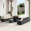 vidaXL Gartensofa-set mit Kissen 9 pcs Schwarz Poly-Rattan