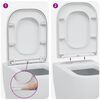 vidaXL Toilettensitz Wei&szlig; 47,5 x 35 x 3,6 cm Duroplast