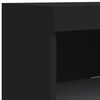 vidaXL Sideboard mit LED-Leuchten Schwarz 41x37x100 cm