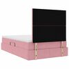 vidaXL Bett mit Stauraum und LED mit Matratze Rosa 120 x 200 cm Samt