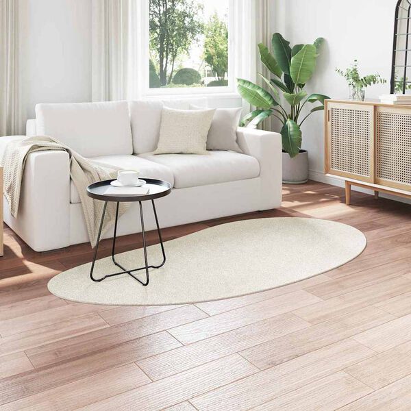 vidaXL Bereichsteppiche HUARTE Creme 100 x 200 cm Polyester