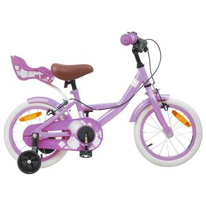 vidaXL Kinderfahrrad 12 Zoll f&uuml;r 2-4 Jahre alt Lila