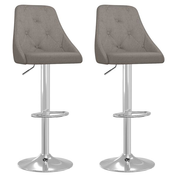 vidaXL Barhocker 2 Stk. Dunkelgrau Stoff