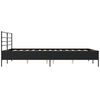 vidaXL Bettgestell Schwarz 150x200 cm Holzwerkstoff und Metall