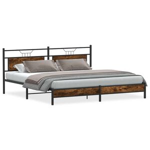 vidaXL Metallbett ohne Matratze R&auml;uchereiche 193x203 cm