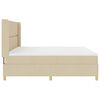 vidaXL Boxspringbett mit Matratze Creme 200 x 200 cm Stoff