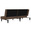 vidaXL Schlafsofa 2-Sitzer mit Hocker Braun Mikrofasergewebe