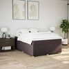 vidaXL Boxspringbett mit Matratze Dunkelbraun 160x200 cm Stoff