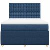vidaXL Boxspringbett mit Matratze Blau 140x200 cm Stoff