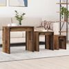 vidaXL Couchtisch 3 pcs Altholz Holzwerkstoff