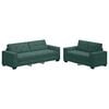 vidaXL 2-teiliges Sofa-Set mit Kissen, dunkelgr&uuml;ner Samt