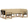 vidaXL Outdoor-Sofagarnitur 6 stk. Wei&szlig; und Beige
