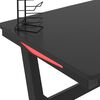 vidaXL Gaming-Schreibtisch mit LED und Z-Gestell Schwarz 110x60x75 cm