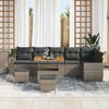 vidaXL Gartensofa-set 9 pcs Grau Poly-Rattan