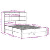 vidaXL Massivholzbett mit Regal ohne Matratze Wachsbraun 150x200 cm