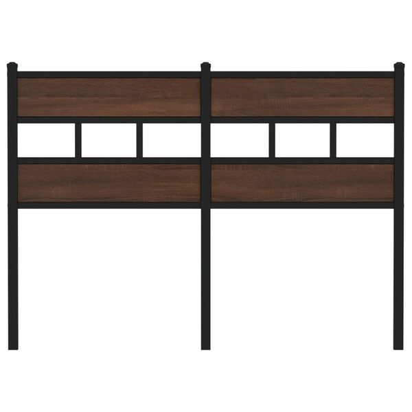 vidaXL Ersatz-Kopfteil Braun Eichen-Optik 120 cm Stahl und Holzwerkstoff