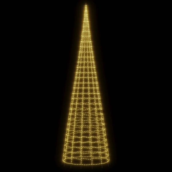 vidaXL LED-Weihnachtsbaum für Fahnenmast 3000 LEDs Warmweiß 800 cm
