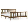 vidaXL Massivholzbett Honigbraun 135x190 cm
