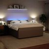vidaXL Boxspringbett mit Matratze Hellgrau 180x200 cm Samt