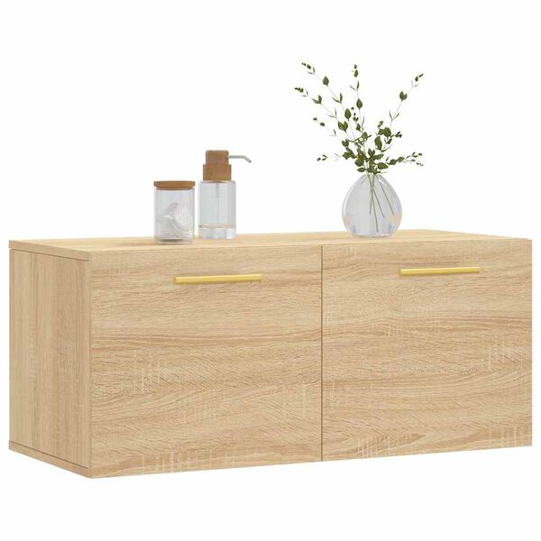 vidaXL Wandschrank Sonoma-Eiche 80x36,5x35 cm Holzwerkstoff