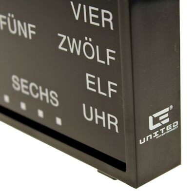 United Entertainment LED-Wortuhr Deutsch 16,5x17 cm
