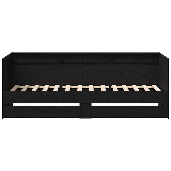vidaXL Tagesbett Schwarz Eichen-Optik 90 x 190 cm Holzwerkstoff