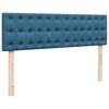 vidaXL Ottoman-Bett mit Matratze Dunkelblau 140x200 cm Samt